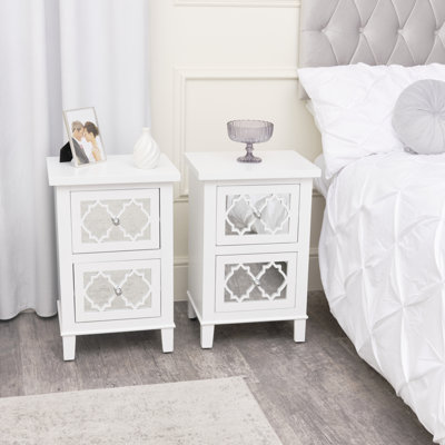 Ajay 40.5cm W Manufactured Wood Bedside Table