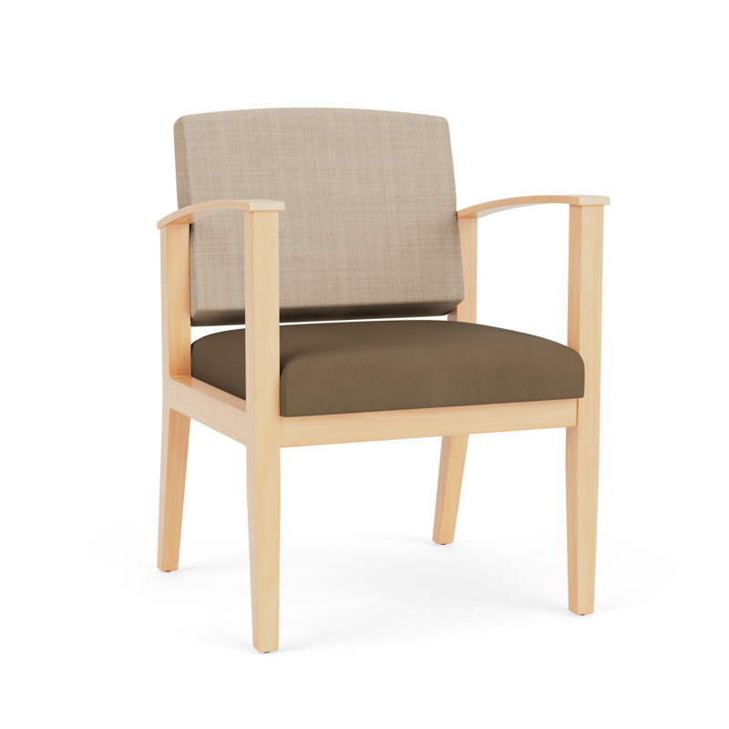 Chaise d’appoint ou d’invité amherst, Naturel, Chambray calcaire / Patriot Plus taupe