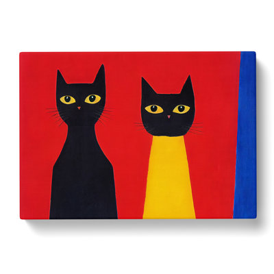 Two Abstract Cats Vol.5 - Wrapped Canvas Print