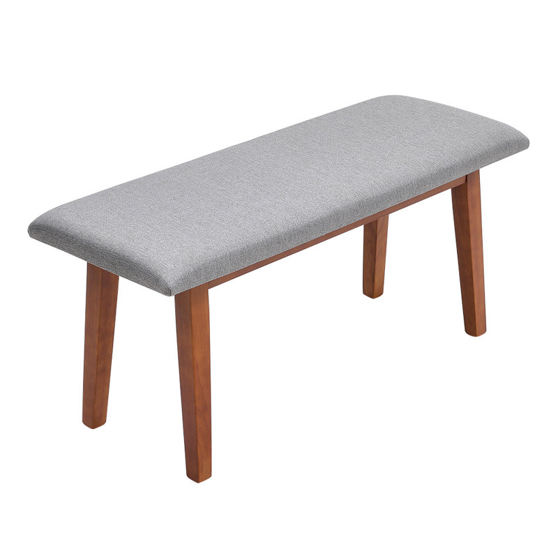 Ashly Linen Dining Bench, Grey