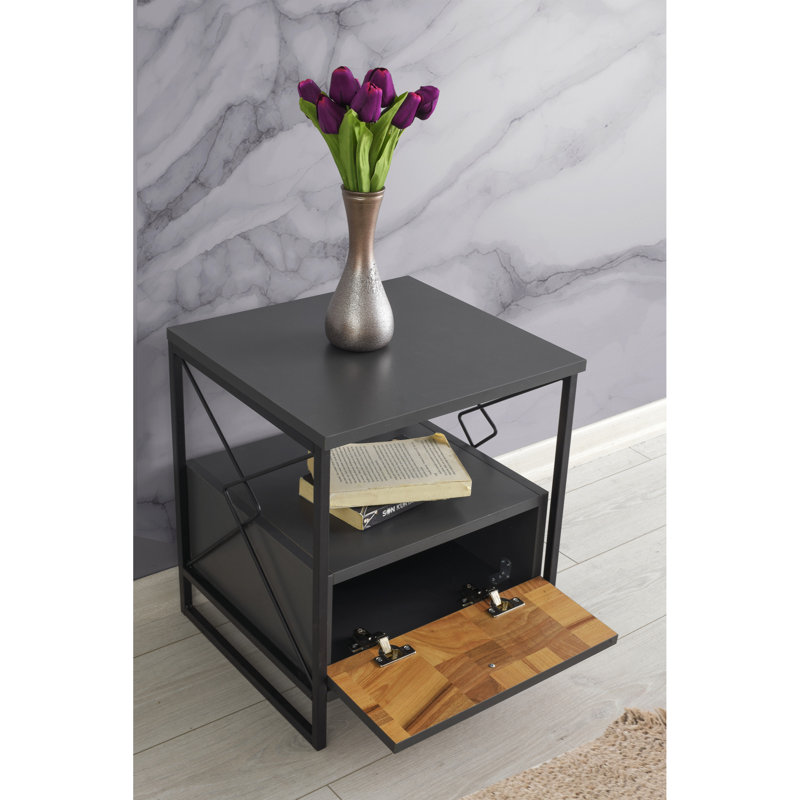 Jair 45cm W Manufactured Wood Bedside Table
