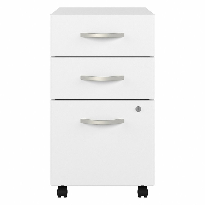 Katye 16'' Wide 3 -Drawer Mobile File Cabinet, White