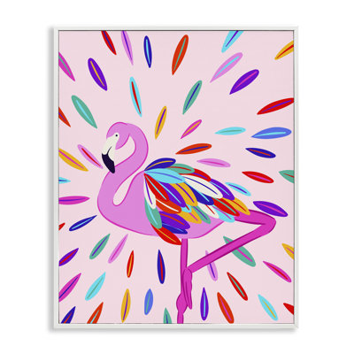  «Flamingo Feather Flair», estampe numérique par Catalina Aguirre