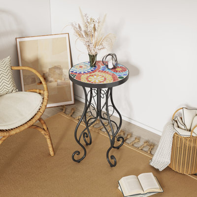 Table d'appoint en céramique French Country