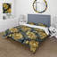 Ensemble de housse de couette Dark Blue And Yellow Damask Realm - Damask-1624354682