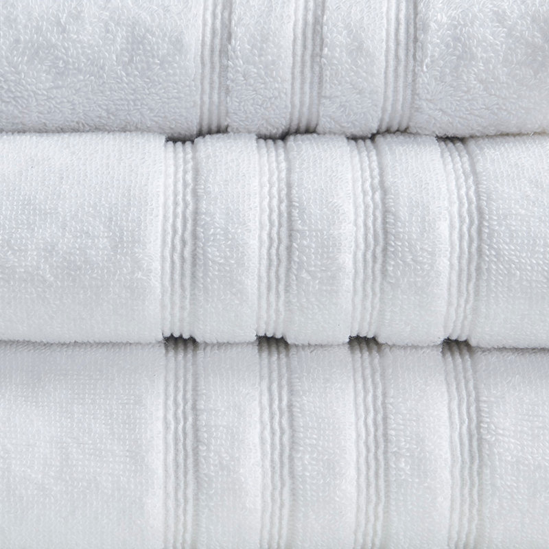 Sustainable Antimicrobial Bath Towel 6 Piece Set, White