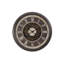 Hez Classic Round Wall Clock, Moving Gear Mechanism, 23 Inch Dark Brown