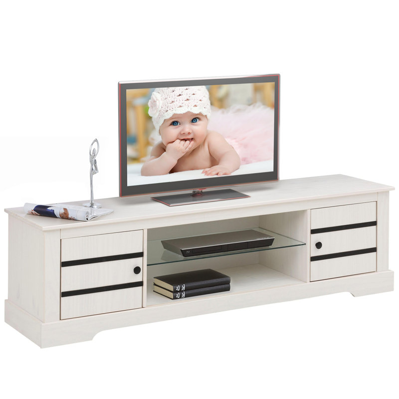 Brookville Unfinished TV Stand for TVs up to 70", White Lacquer
