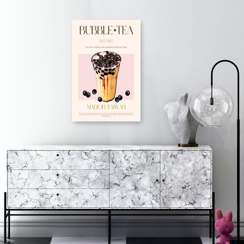 Art mural de l'architecture moderne minimaliste, thé glacé glacé, 36" H x 24" W