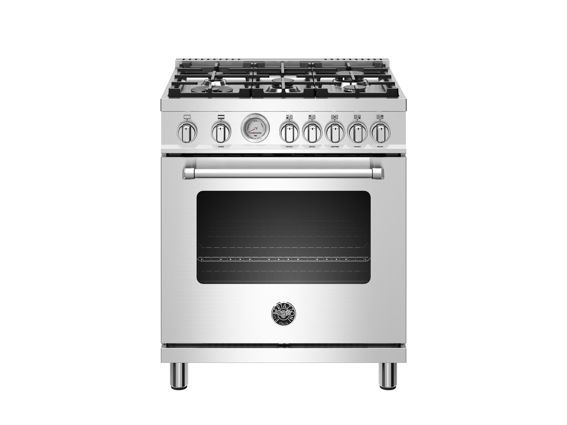 Bertazzoni Professional Series 48 Stainless Steel Natural Gas Rangetop  with Electric Griddle, East Coast Appliance