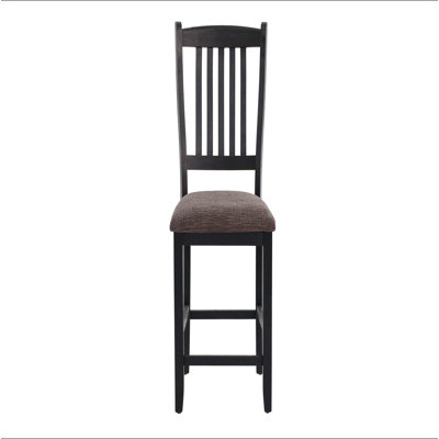 Chaise haute en noir rustique