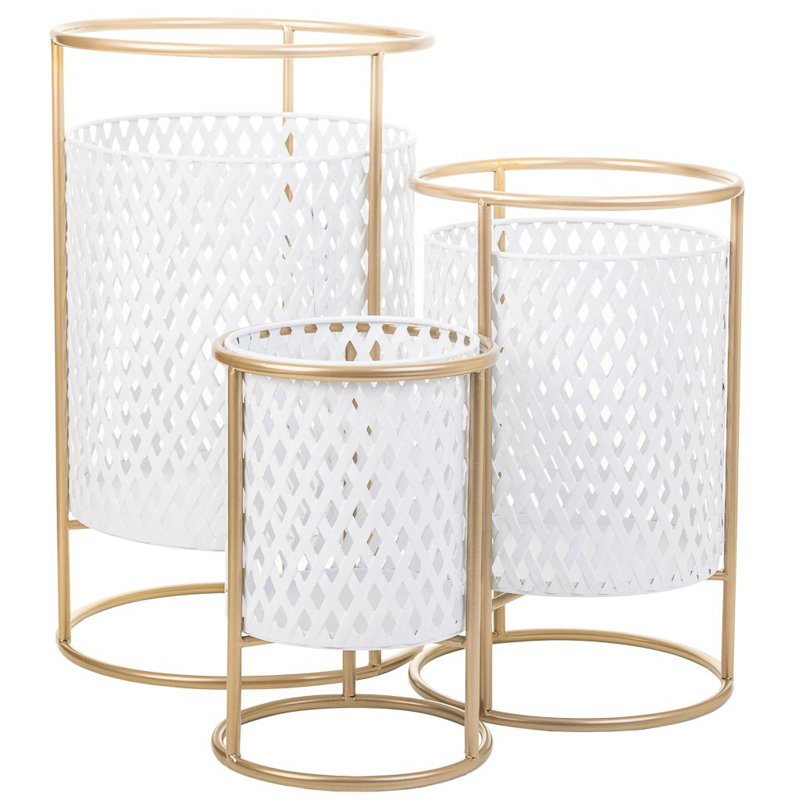 Adelais Plant Stand - Set of 3, White