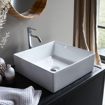 Tikamoon Lada 16.14'' Ceramic Rectangular Bathroom Sink