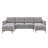 110" L-Shape Convertible Sectional Sofa Couch With Movable Ottoman, Convenient Storage Pockets, Velvet Upholstery Sofa-1248554585