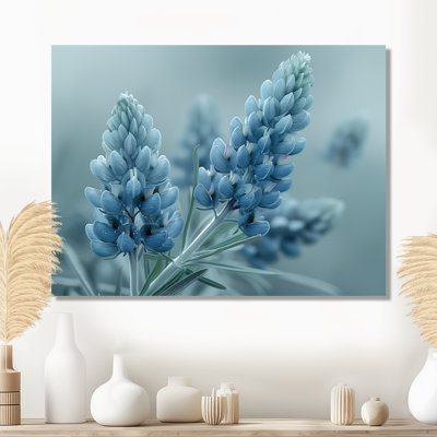 Bonnets gris bleus «Meadow I» - décoration murale bonnets bleus