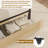 Platform Bed Frame, Bed Frame With Natural Rattan Headboard, Cane Bed Frame With 2 Storage Drawers And Strong Wood Slats Support, Noise Free, No Box Spring Needed-1618616873