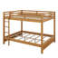 Lit superposé grand sur grand avec garde-corps et échelle encastrée, lit superposé en bois pour les adolescents et les adultes, aucun sommier nécessaire-1535781883