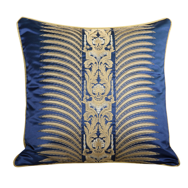 Embroidered Silk Reversible Pillow Cover