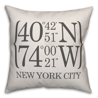 New York City Reversible Throw Pillow