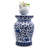 Blue Garden 16" / 18" Lotus Floral Ceramic Podium Decorative Garden Stool