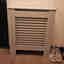 LUVODI Wooden High Radiator Cover Wood Cabinet Grey Large Horizontal ...