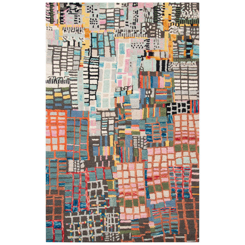 Sirak Hand Tufted Wool Rug, Rectangle 5' x 8'
