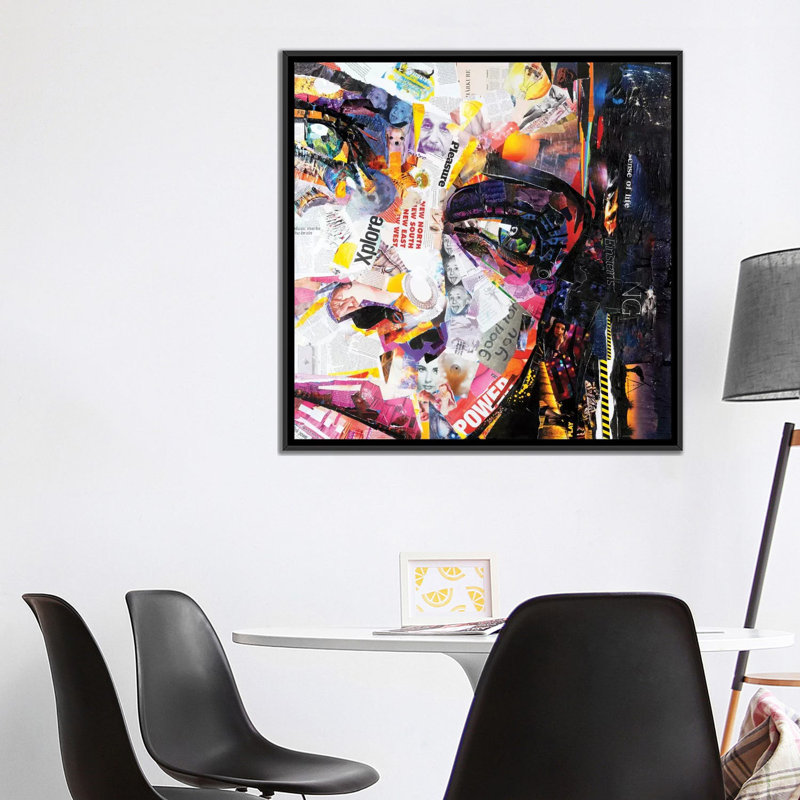 «Fashion», impression sur toile, H 18 po x l 18 po x P 1,5 po, Toile avec cadre noir, Pas de tapis