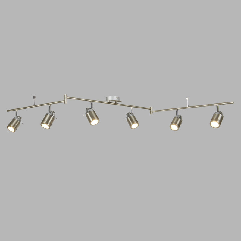 Scarlet 179.5cm 6 -Light Track Kit, Satin Silver/Chrome/Silver