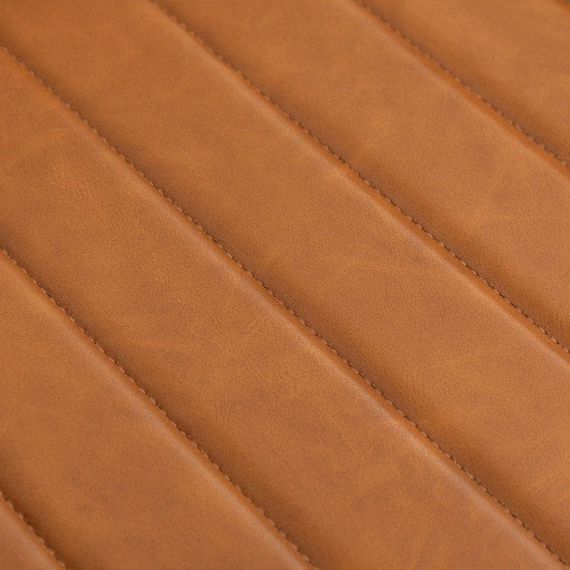 Fauteuil pivotant rembourré en similicuir Dundrod, Brun
