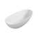 65"L x 29.5"W x 21.7"H Solid Surface Freestanding Oval Tub with Overflow and Drain