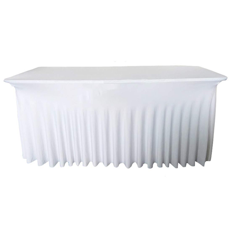 Ebon Skirt Style Tablecloth, White