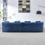 Canapés courbés en chenille, mousse haute densité, design moderne pour le salon
