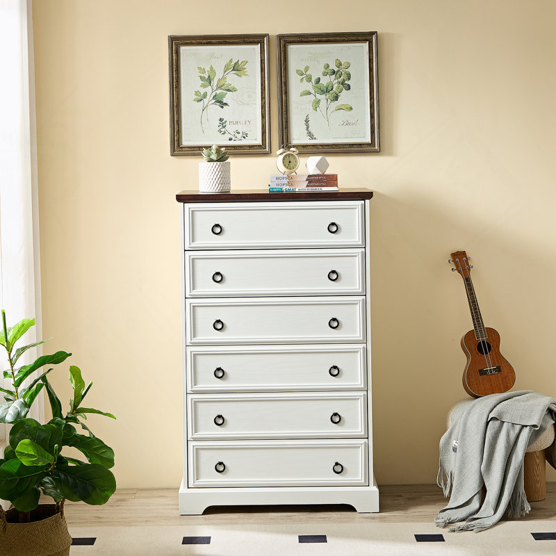 Commode 6 tiroirs Minimalist, Blanc