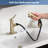 Bathroom Sink Faucet With Pull Out Sprayer, Single Handle Modern Bathroom Basin Faucet With Pop-Up Sink Drain Stopper & Deck Plate-118546130