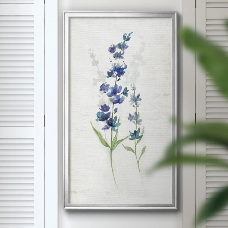 Fresh Cut Lavender I - peinture sur toile encadrée, H 10,5 po x l 18,5 po x P 1,5 po, Cadre argenté