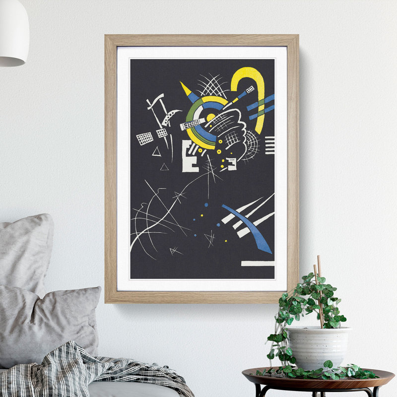 Small Worlds VII by Wassily Kandinsky - Single Picture Frame Print on Wood, Oak Framed, 65cm H x 48cm W x 2cm D