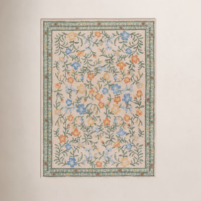 Martha Stewart 3856 Hand Tufted 85% Wool; 15% Cotton Floral Rug