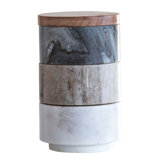 Marden Joss & Main Marble Stacking Pinch Pots Salt Cellar Set
