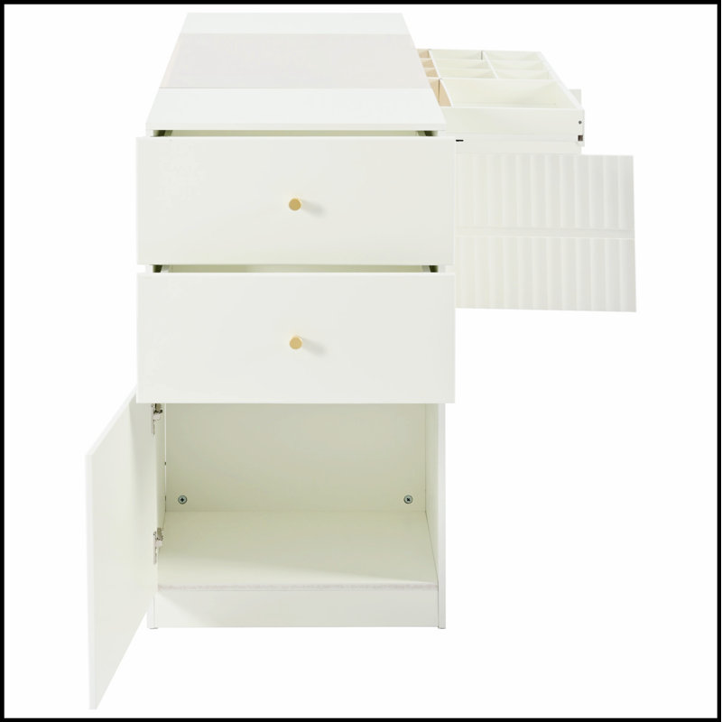 Commode de meuble-lavabo et armoire de rangement moderne et multifonctionnelle de luxe moderne, parfaite pour une élégance organisée dans n'importe quelle pièce