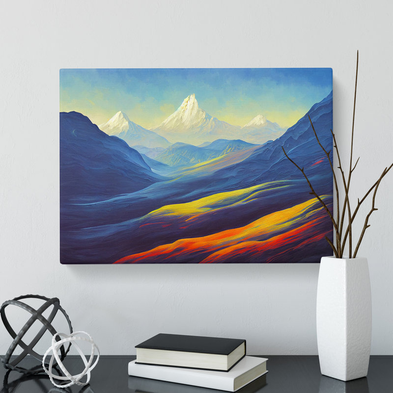 Vibrant Mountain Landscape - Wrapped Canvas, 40cm H x 60cm W x 3cm D