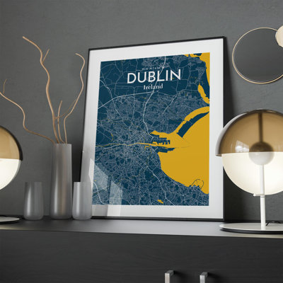 «Dublin City Map», impression de luxe