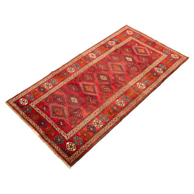 Tapis zone en laine 10 pi 1 po x 9 pi 10 po "one-of-kind" noué la 1980 anatolian red Rayo
