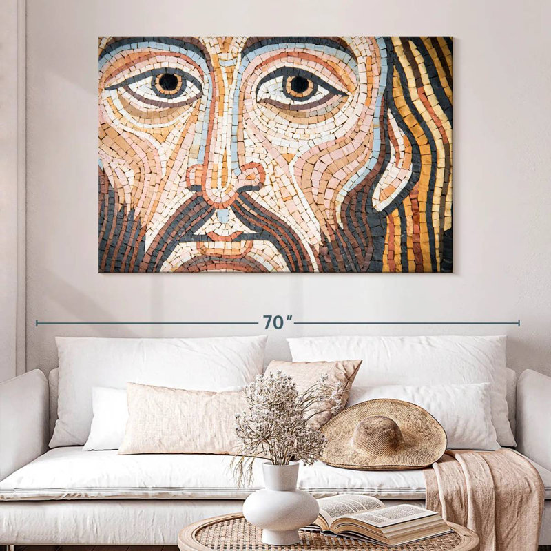 Leisha, Jésus-Christ, mosaïque, H 34 po x l 51 po