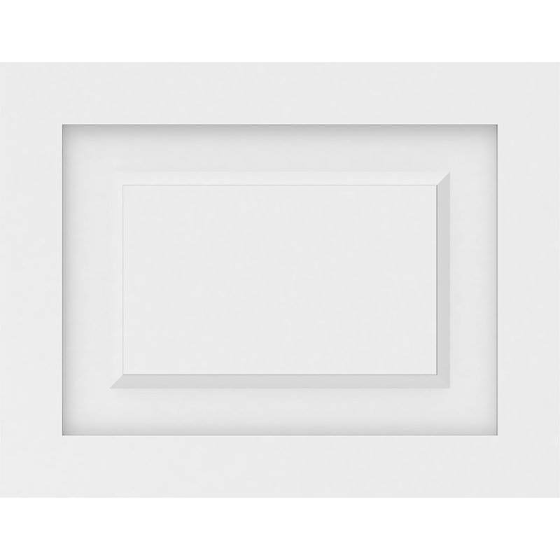 Panneau mural Harrison 3D en blanc, H 14 po x l 18 po x P 0,63 po