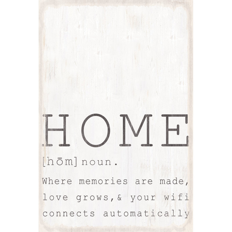 Home Definition - Wrapped Canvas Print, 46cm H x 30cm W x 3.8cm D