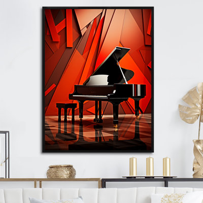 Concerto pour piano à queue rouge