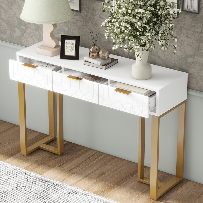 120cm Console Table, Gold