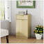 Armoire poubelle inclinable 10 gallons Woodgrain avec tiroir à texture ondulée et bac coulissant-1538342720