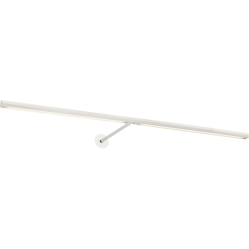 Plural Faceted Picture Light, Polished Nickel, 0.7" H x 30" W x 8.9" D, 20.8