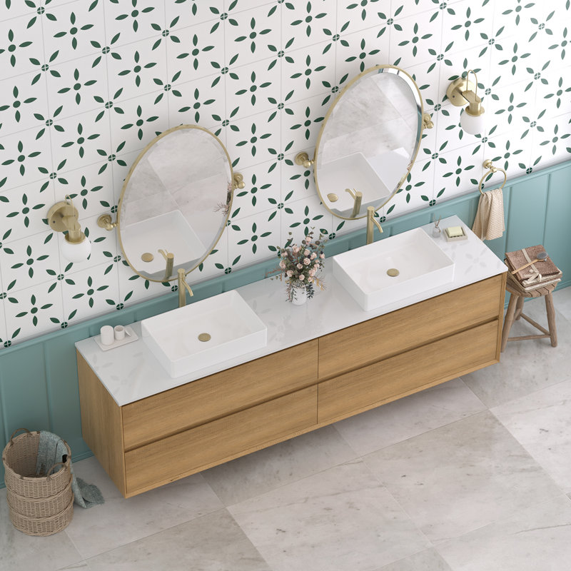 Meuble-lavabo flottant double 84 po Newark
